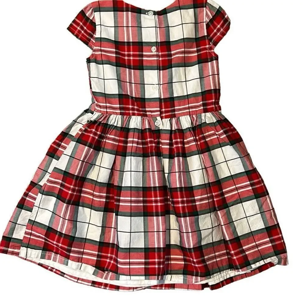Carters plaid dress H monogrammed size 5t